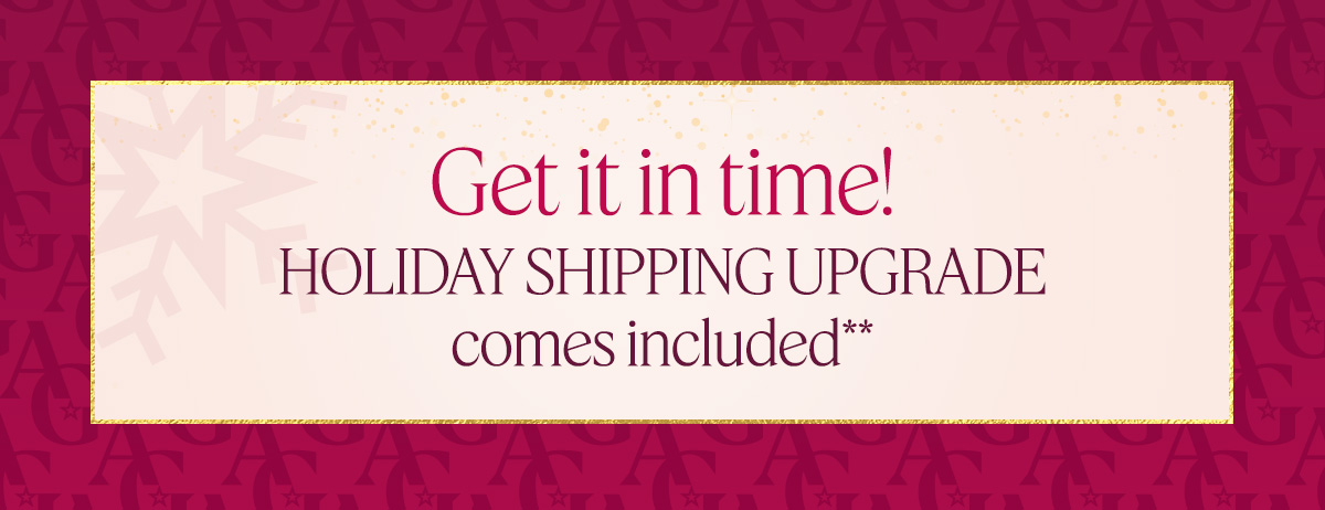 Holiday Shipping Upgrade