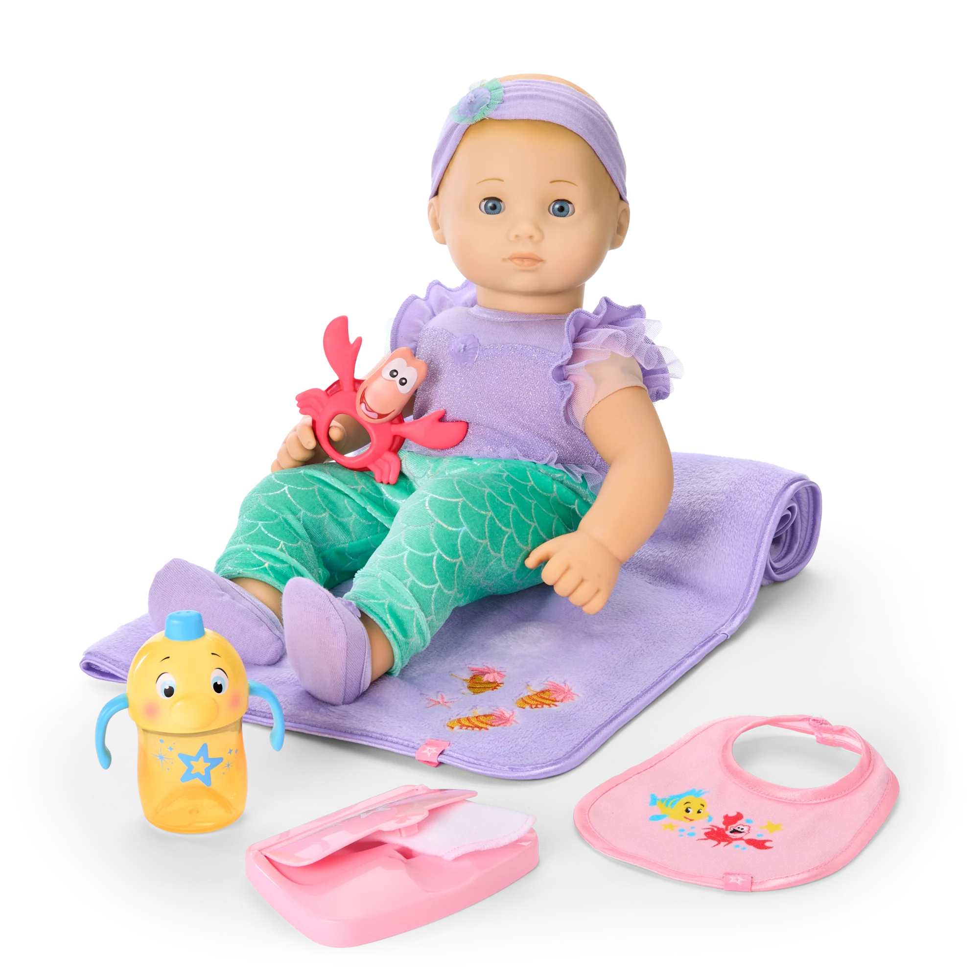 Image of Disney Princess Ariel Cuddle & Care Set with Bitty Baby® Doll by American Girl®