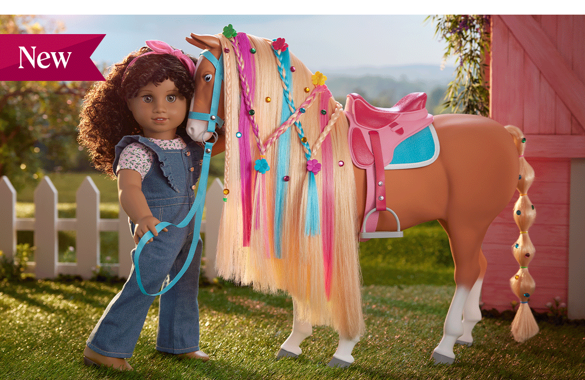 A gift with giddy-up. Chestnut Charm Horse comes with hair clips, gems, extensions, and more! Shop now