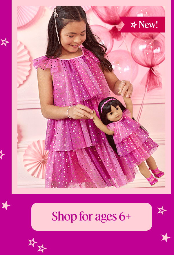 Pink Party-Ready Dress for Girls and 18 inch dolls. Shop for ages 6+
