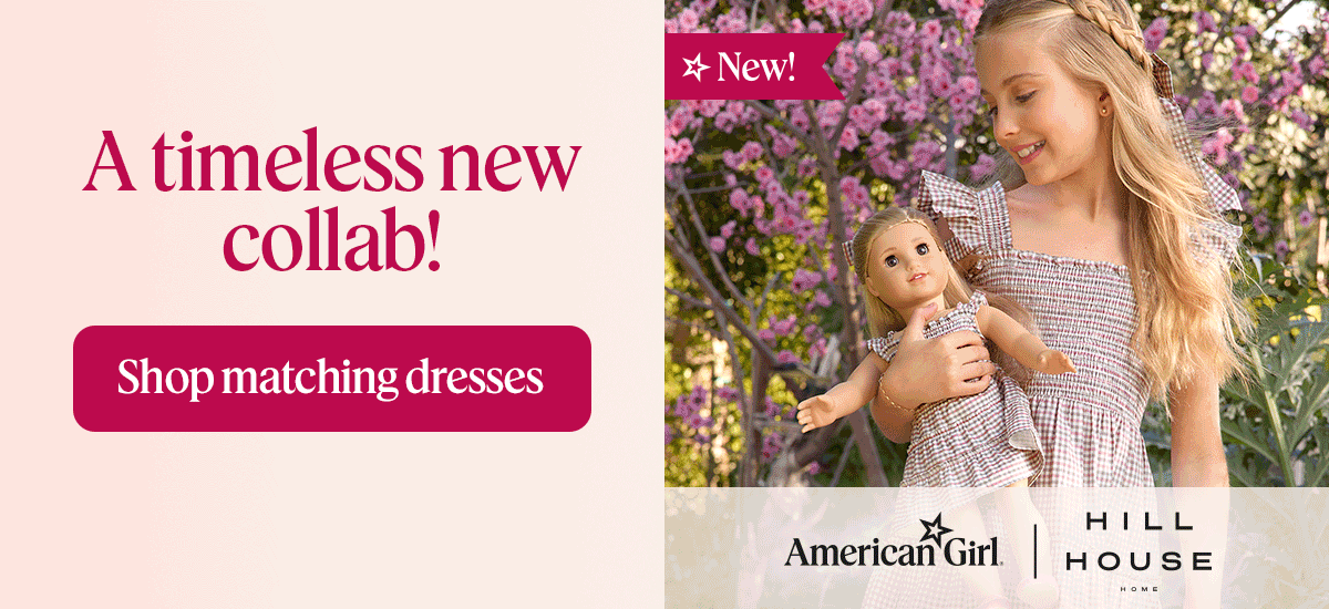 A timeless new collab! Shop matching dresses