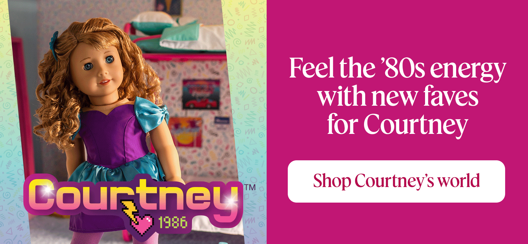 Feel the '80s energy with new faves for Courtney. Shop Courtney's World