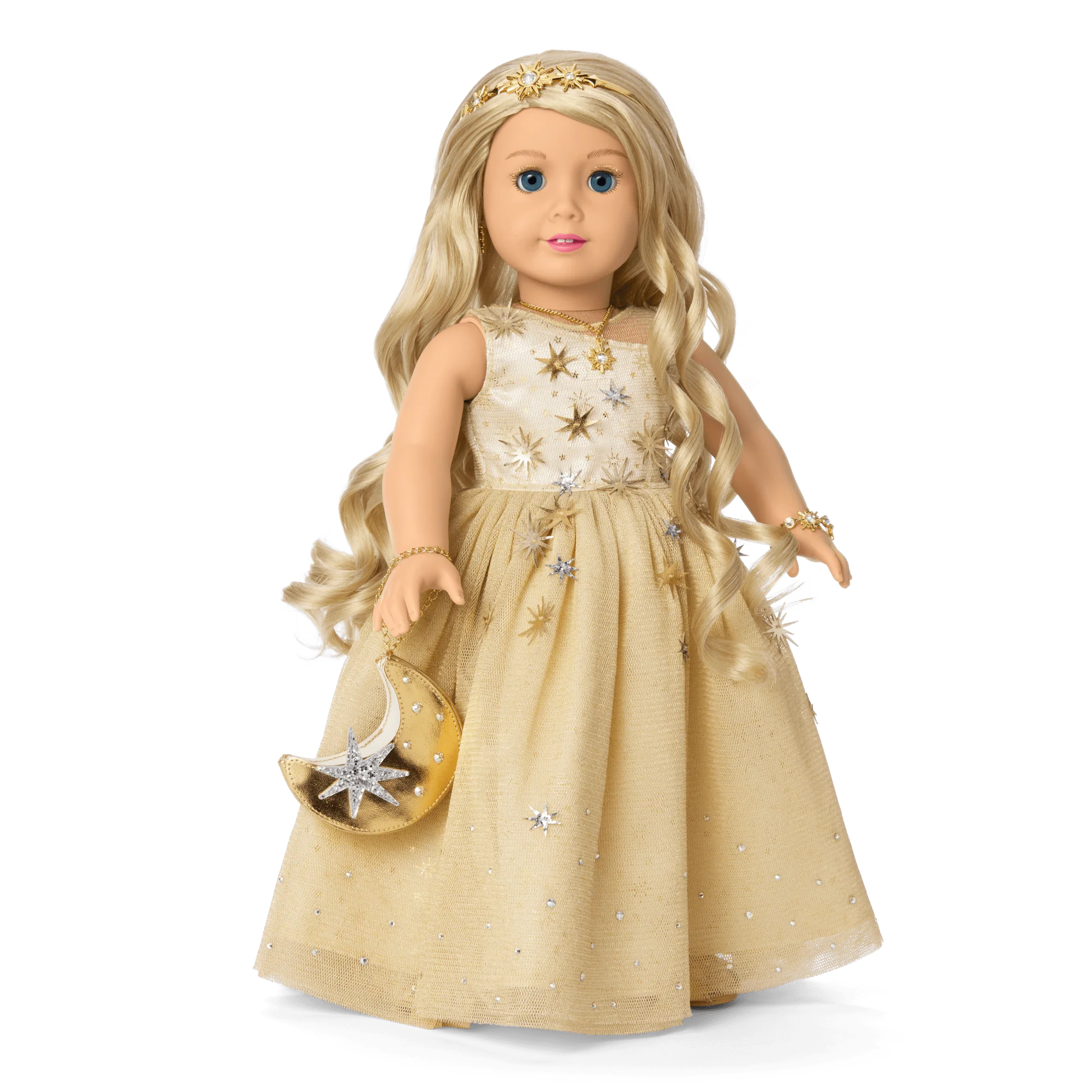 Image of American Girl® 2025 Glimmering Gold™ Holiday Collector Doll