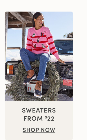 Sweaters from $22