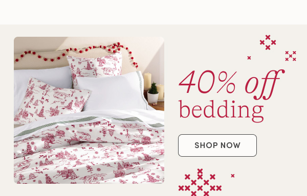 40% off bedding