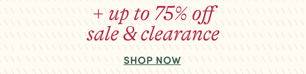 up to 75% off sale and clearance