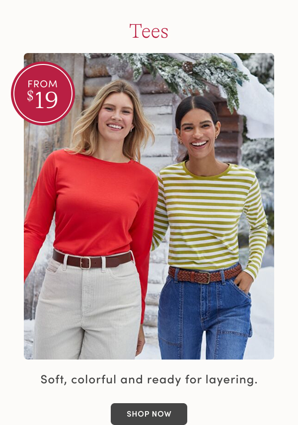 Tees from $19