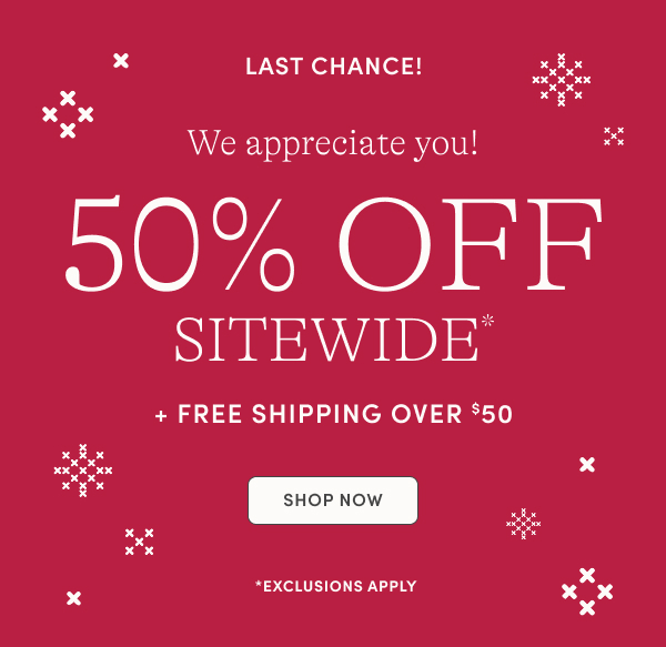 50% off Sitewide