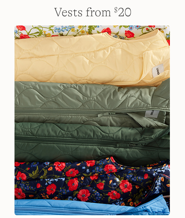 Vests from $20