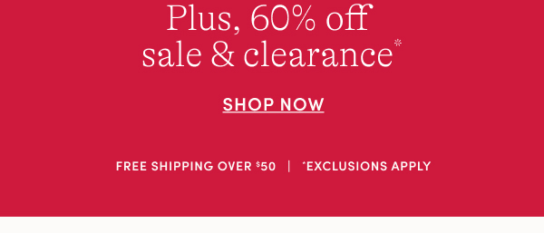 60% off sale & clearance