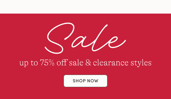 Up to 75% off sale & clearance