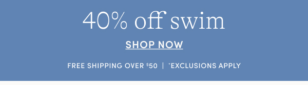 40% off swim