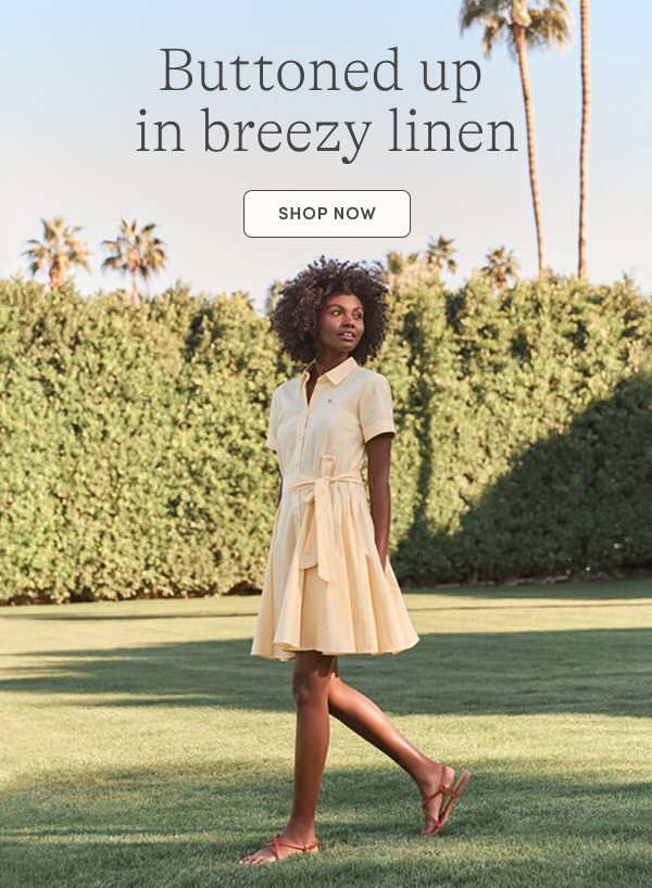 Buttoned up in breezy linen
