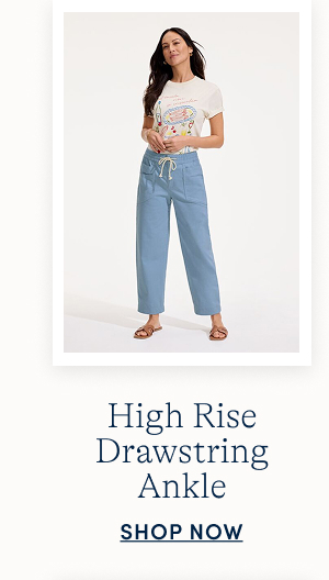 High Rise Drawstring Ankle