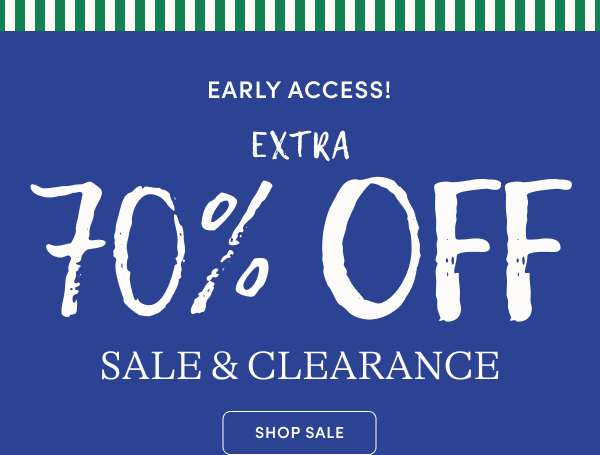 extra 70% off sale & clearance
