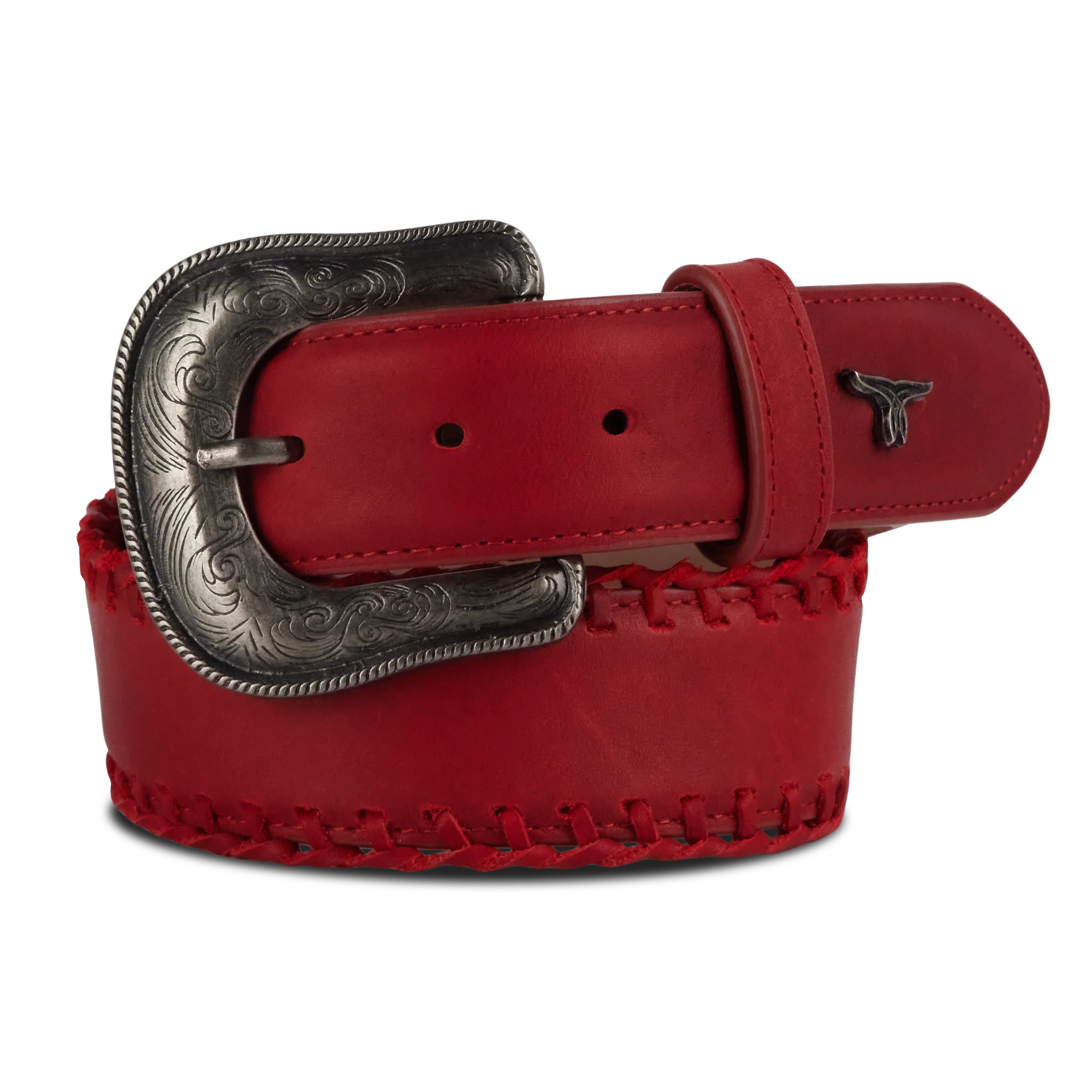Image of 1.5 Woven Laced Belt with Single Buckle - Smoldering Ruby