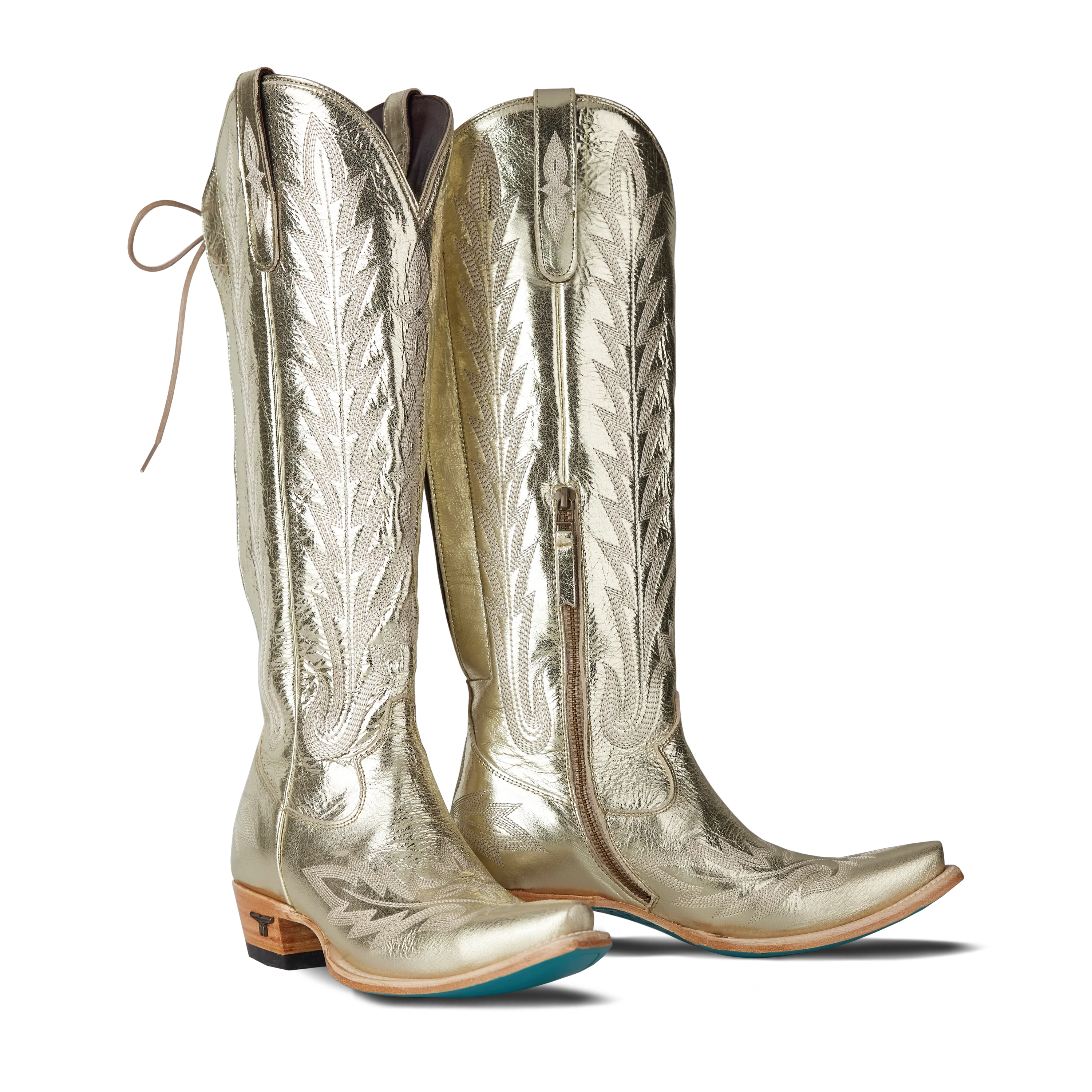 Image of Lexington Knee High Corset - Champagne Metallic