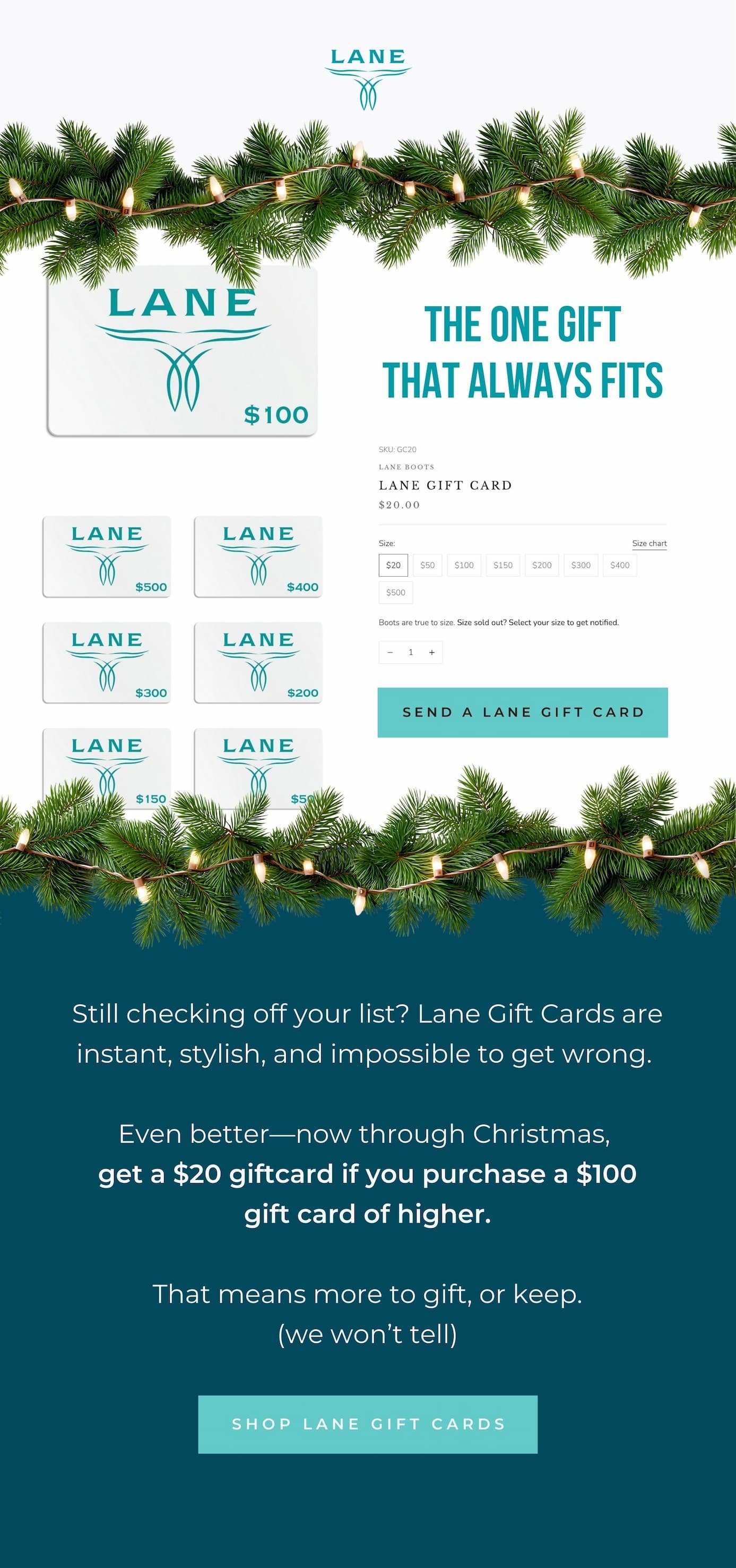 LAne Gift Card