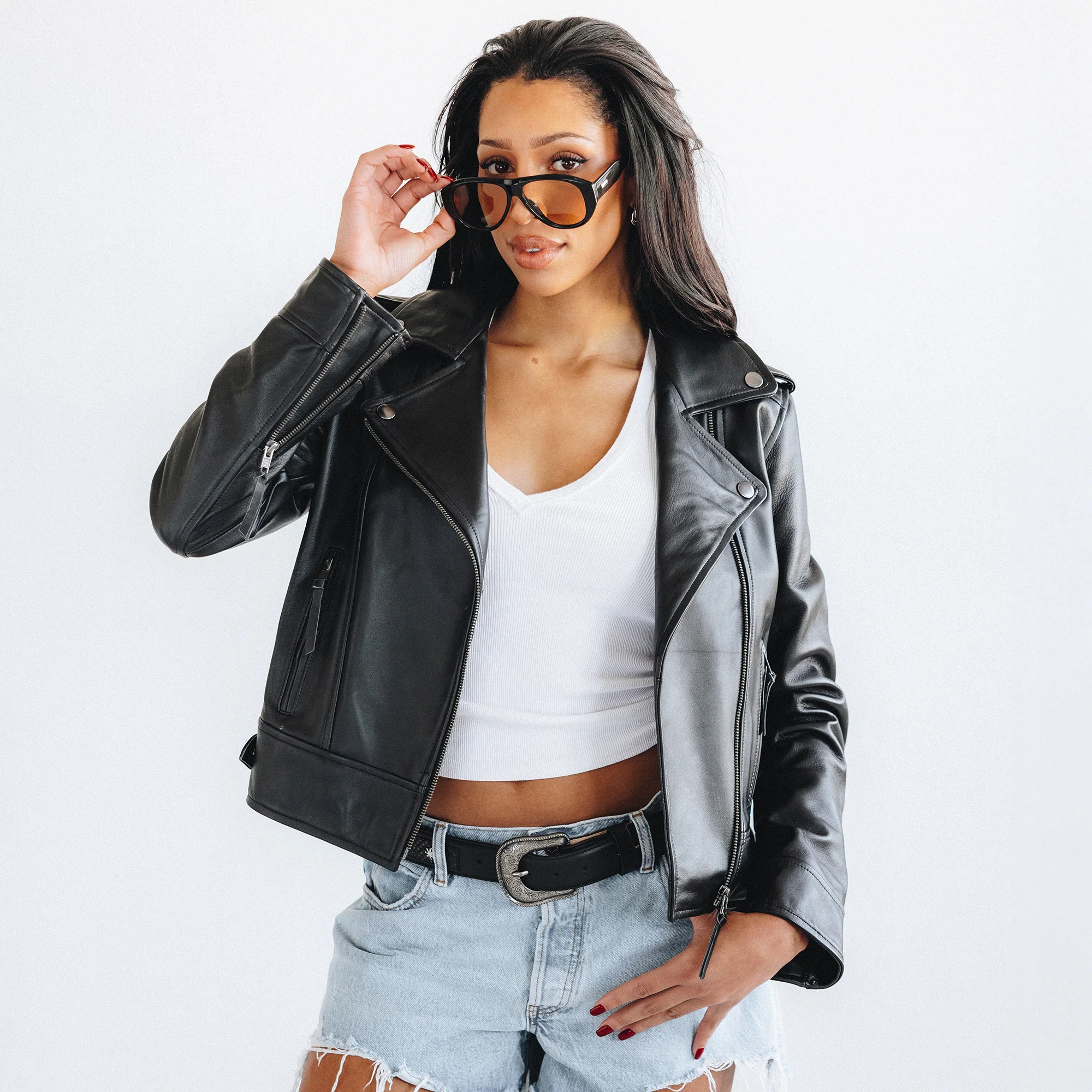 Image of Basic Biker Jacket - Jet Black