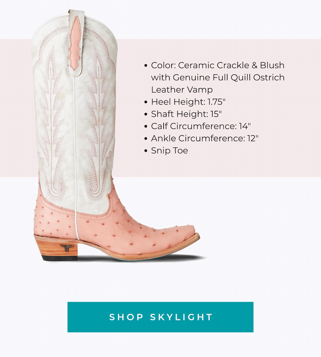 Skylight in Blush Ostrich