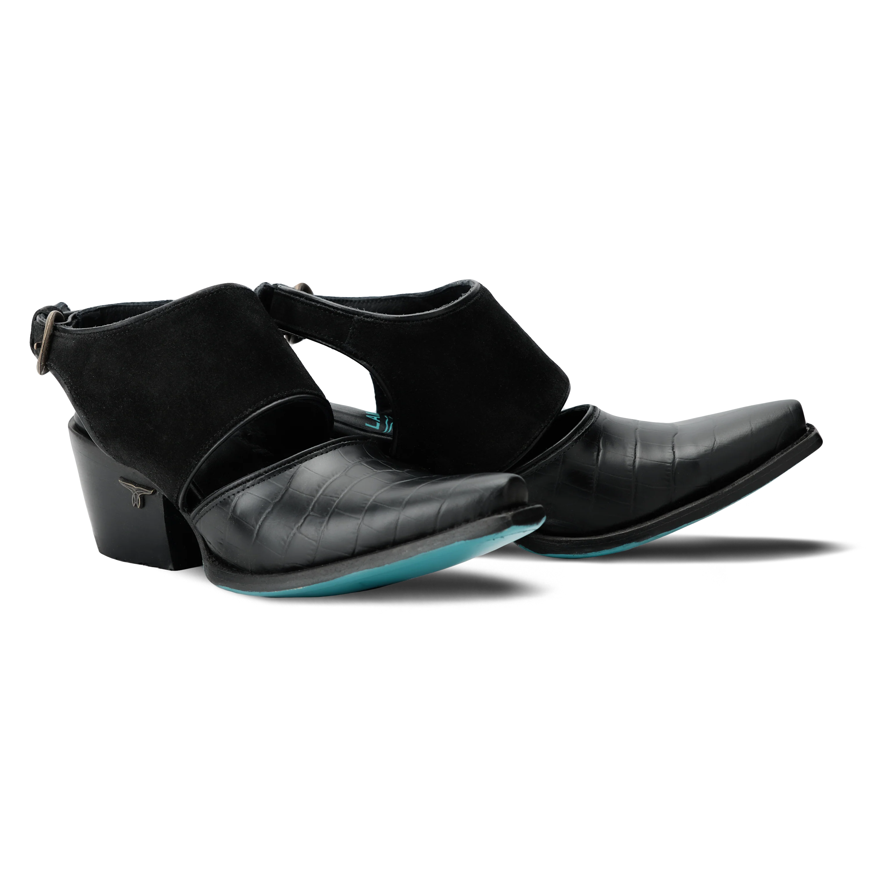 Image of Plain Jane Slingback Mule - Soft Black Suede