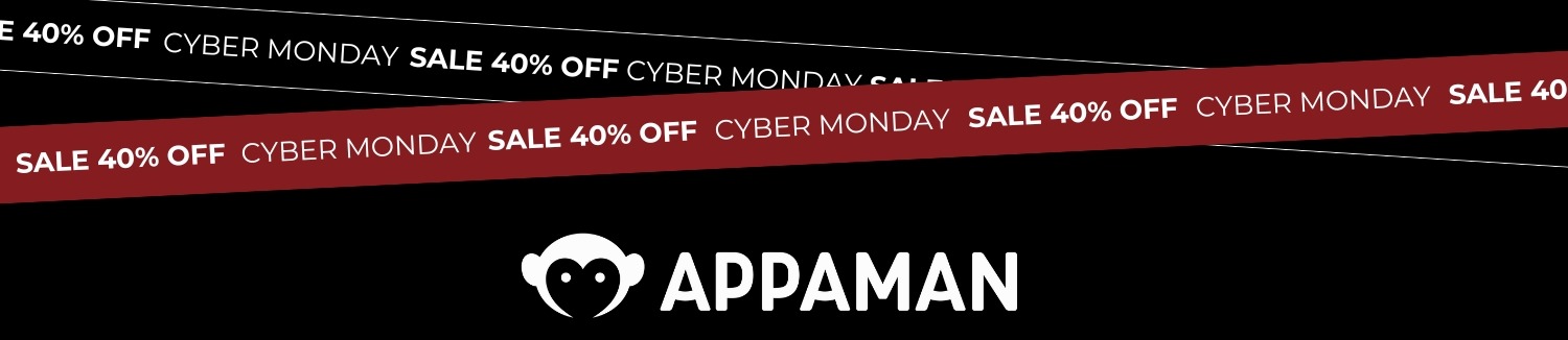 APPAMAN LOGO - BLACK Cyber Monday