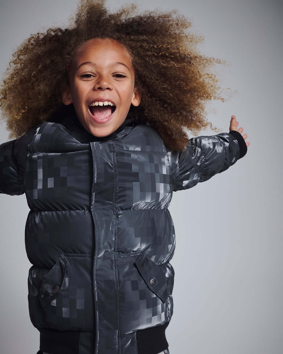 Image of Digital Black Puffy Coat
