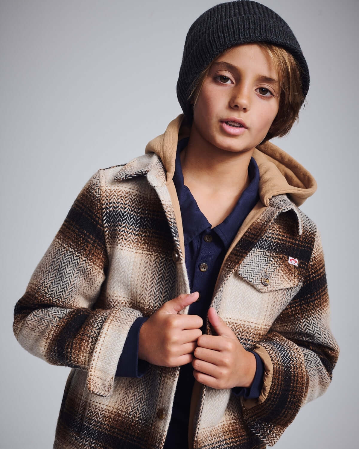 Image of Lumber Plaid Glen Flannel Hoodie