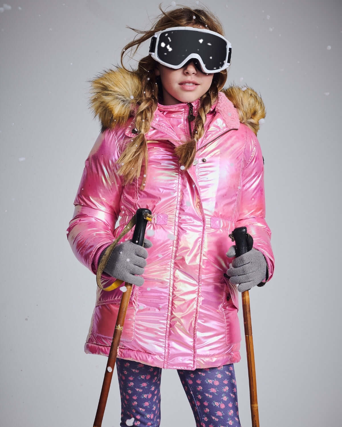 Image of Radiant Pink Middie Puffer Coat