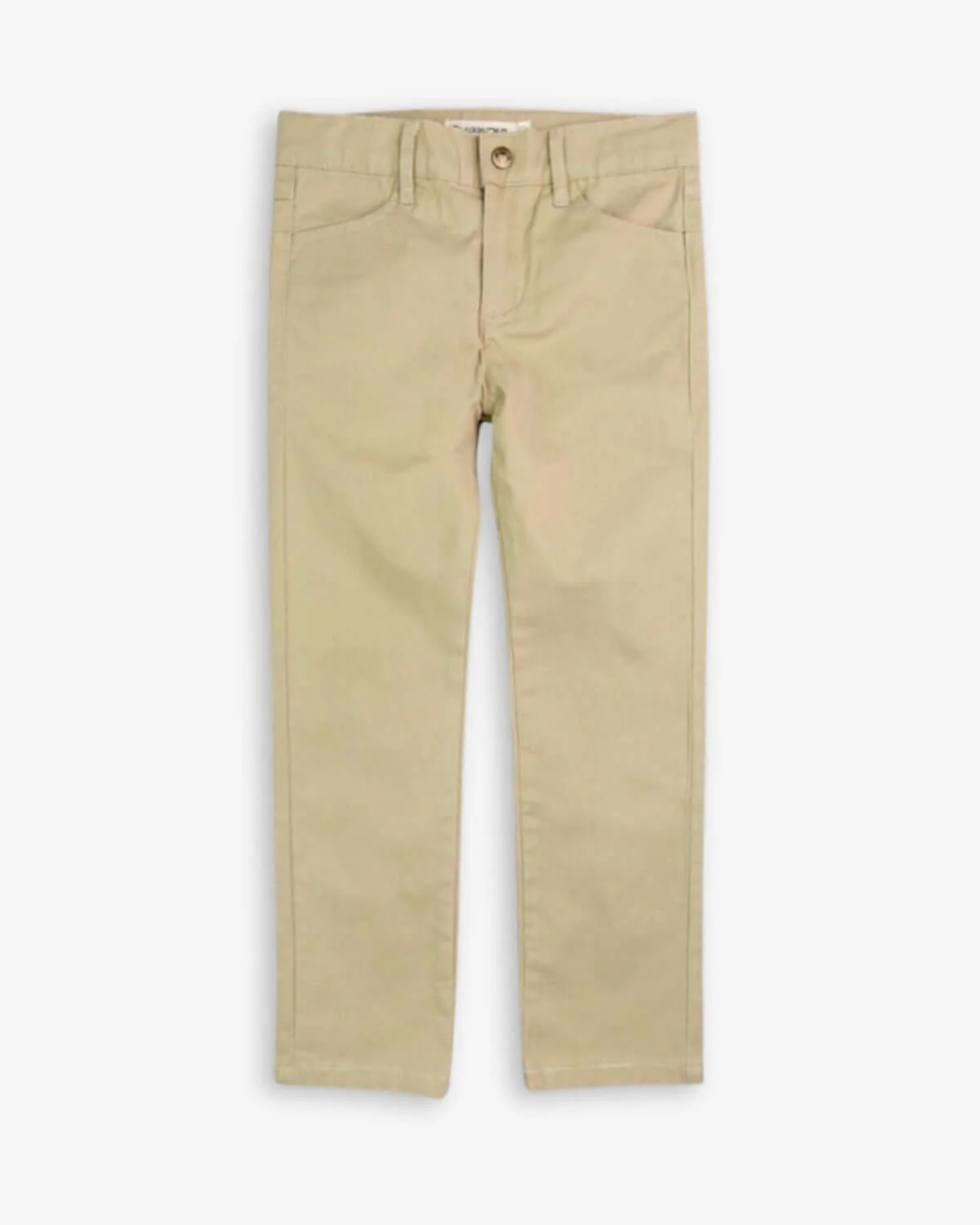 Image of Light Khaki Skinny Twill Pants