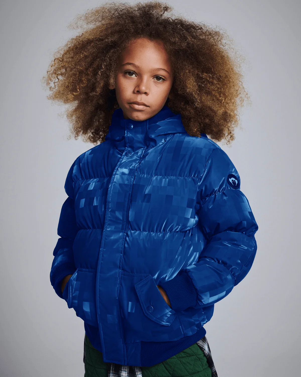Image of Digital Blue Slim Puffy Coat