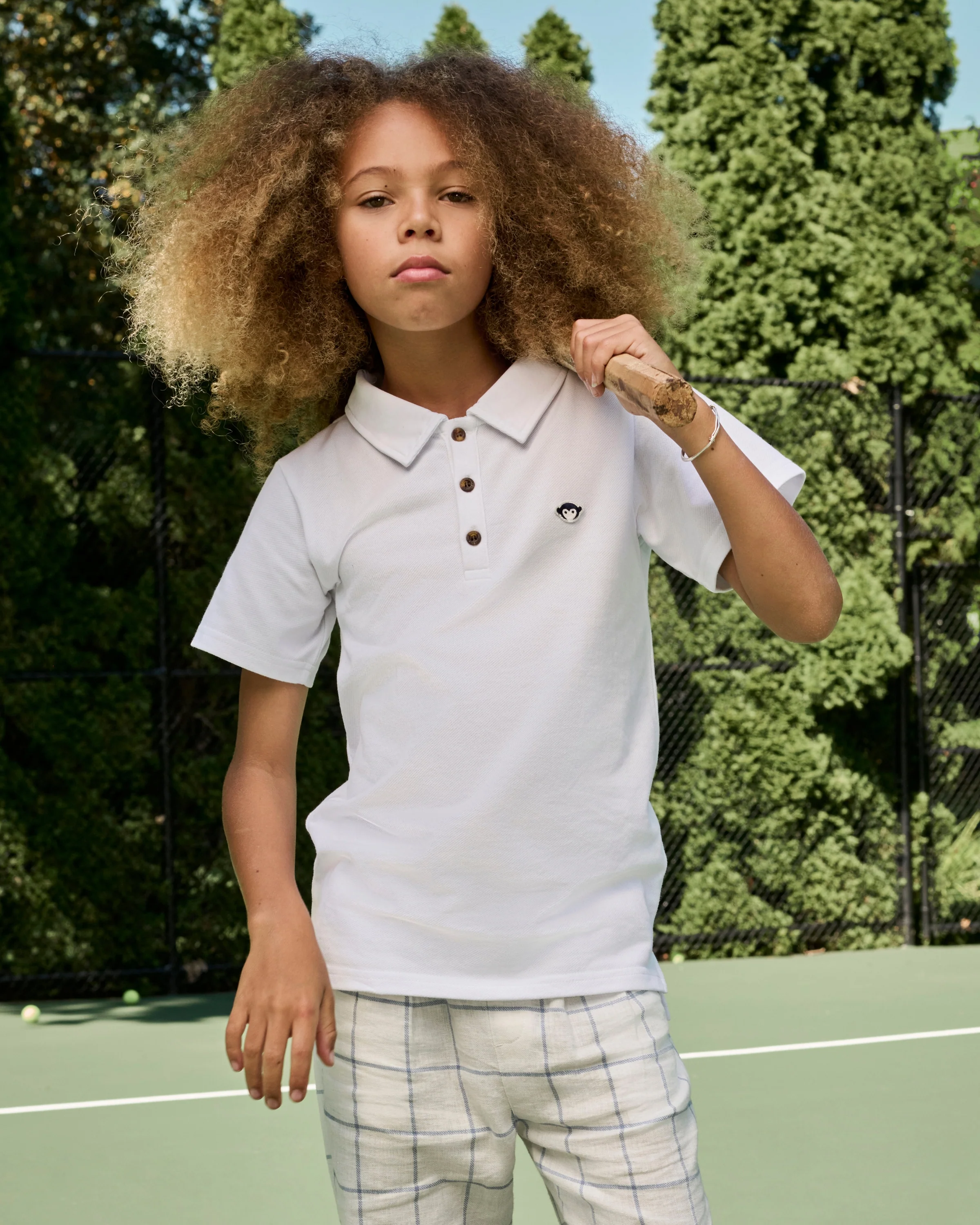Image of White Logo Fairbanks Polo