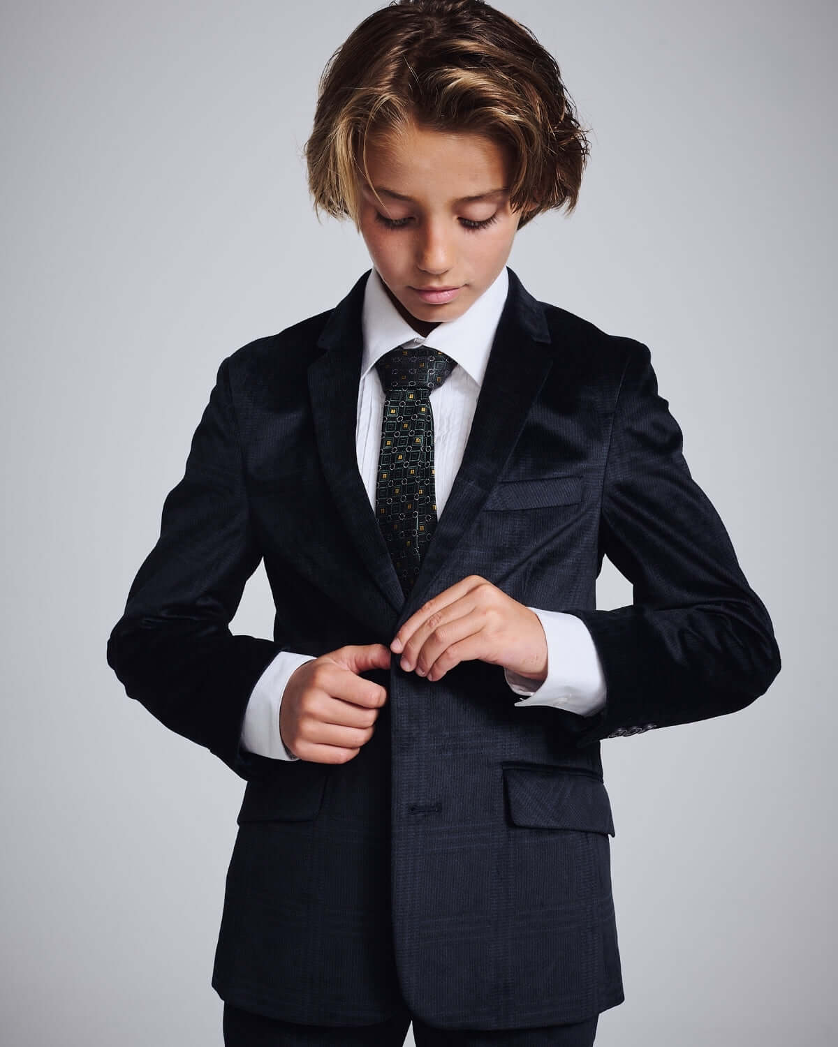Image of Midnight Velvet Plaid Blazer