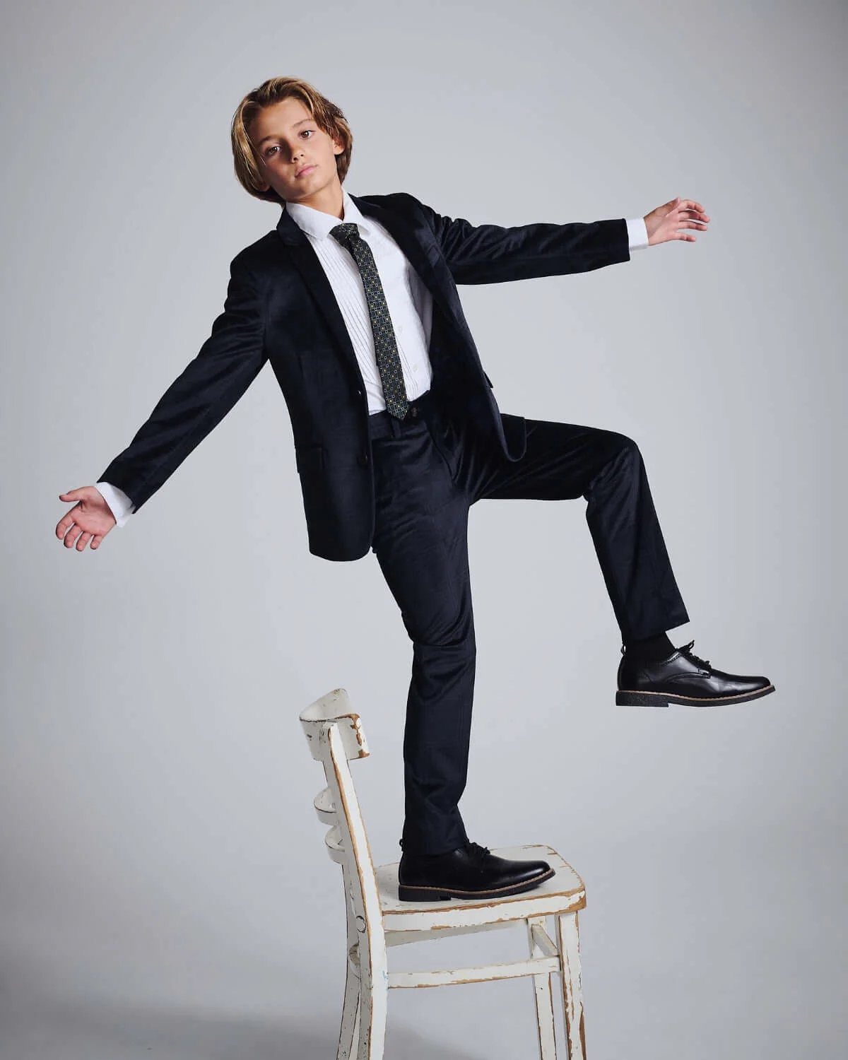 Image of Midnight Velvet Plaid Suit Pants