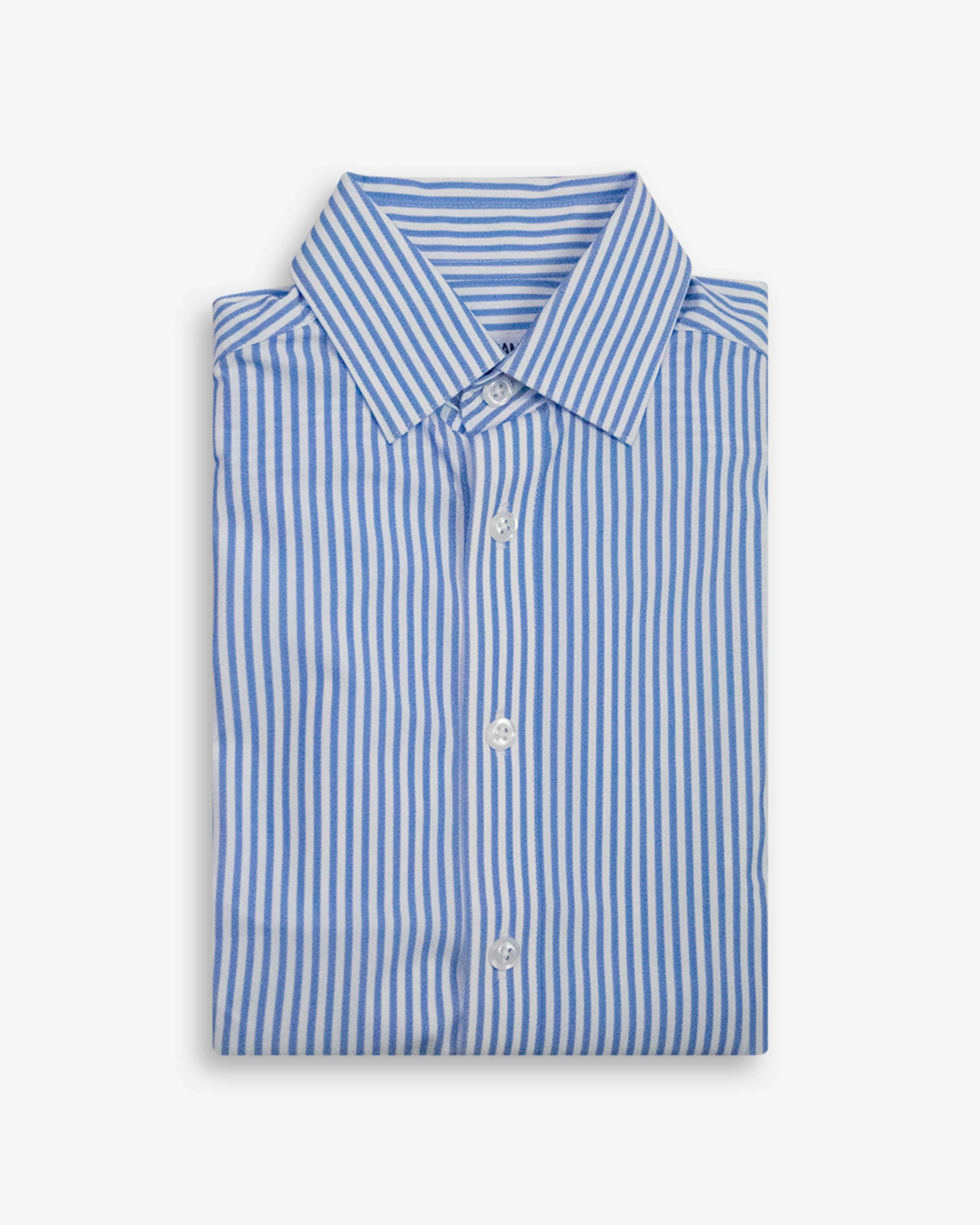 Image of Blue Pinstripe Standard Stretch Shirt
