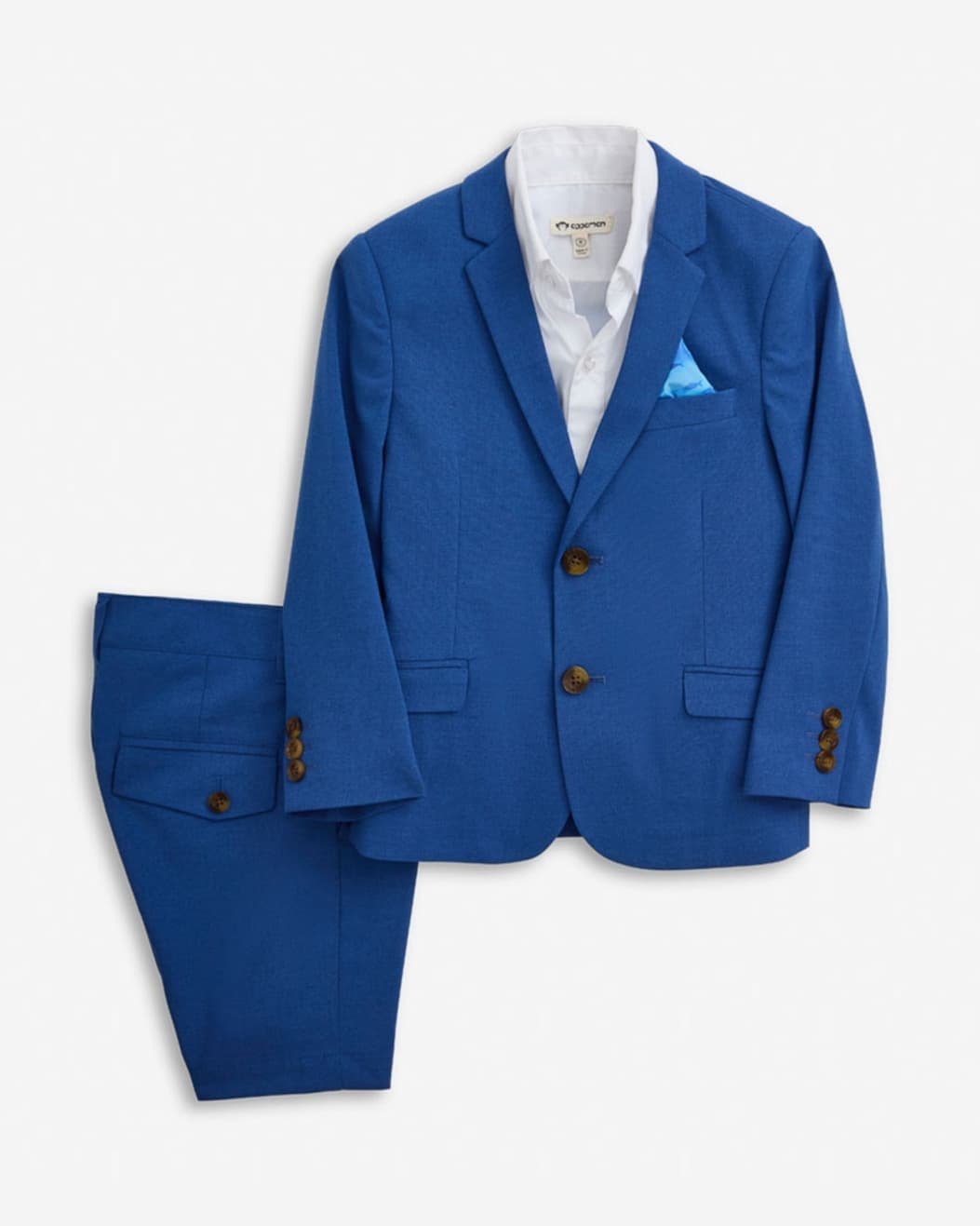 Boys Linen Blue Suit Set