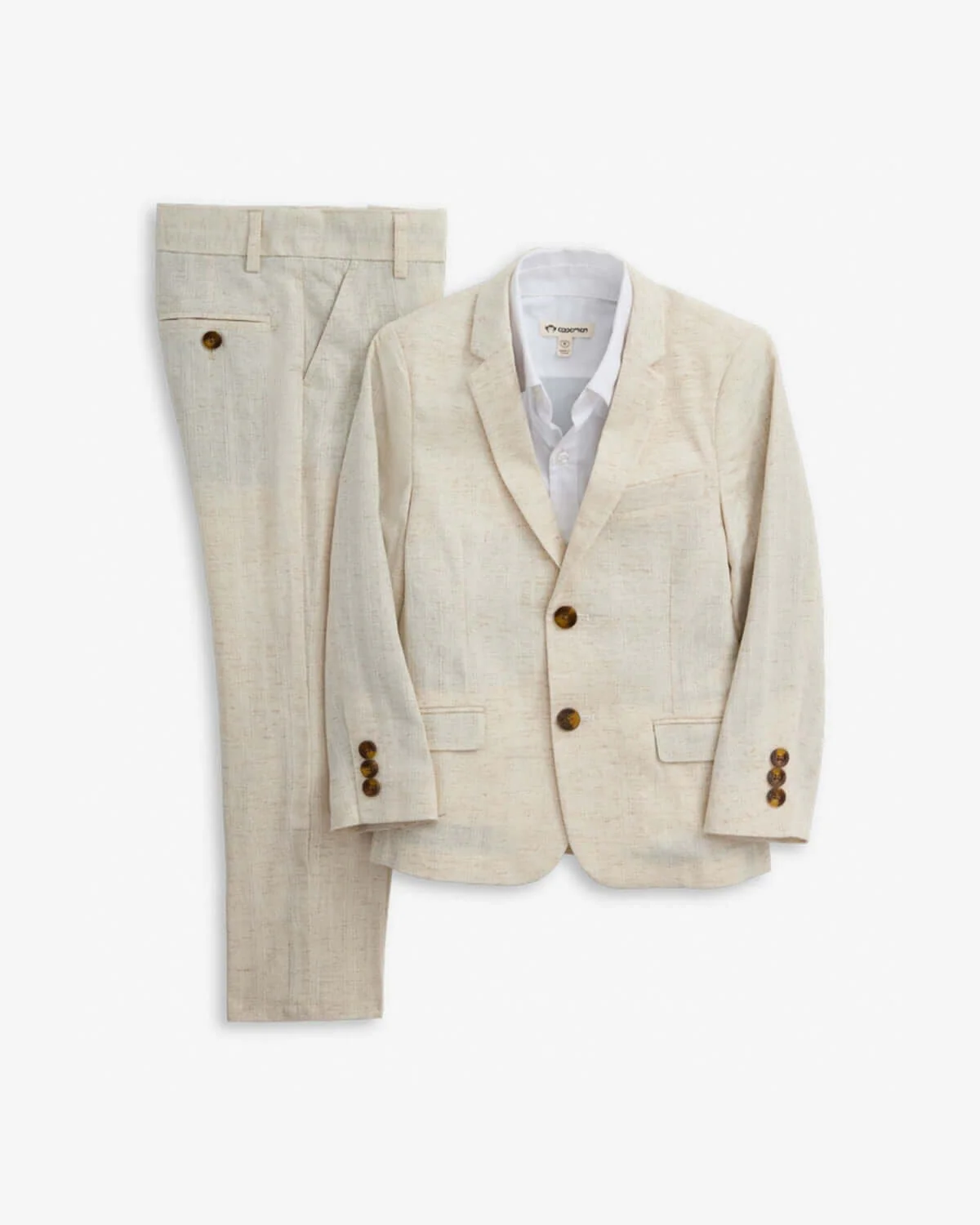 Image of Linen Ivory Suit Set