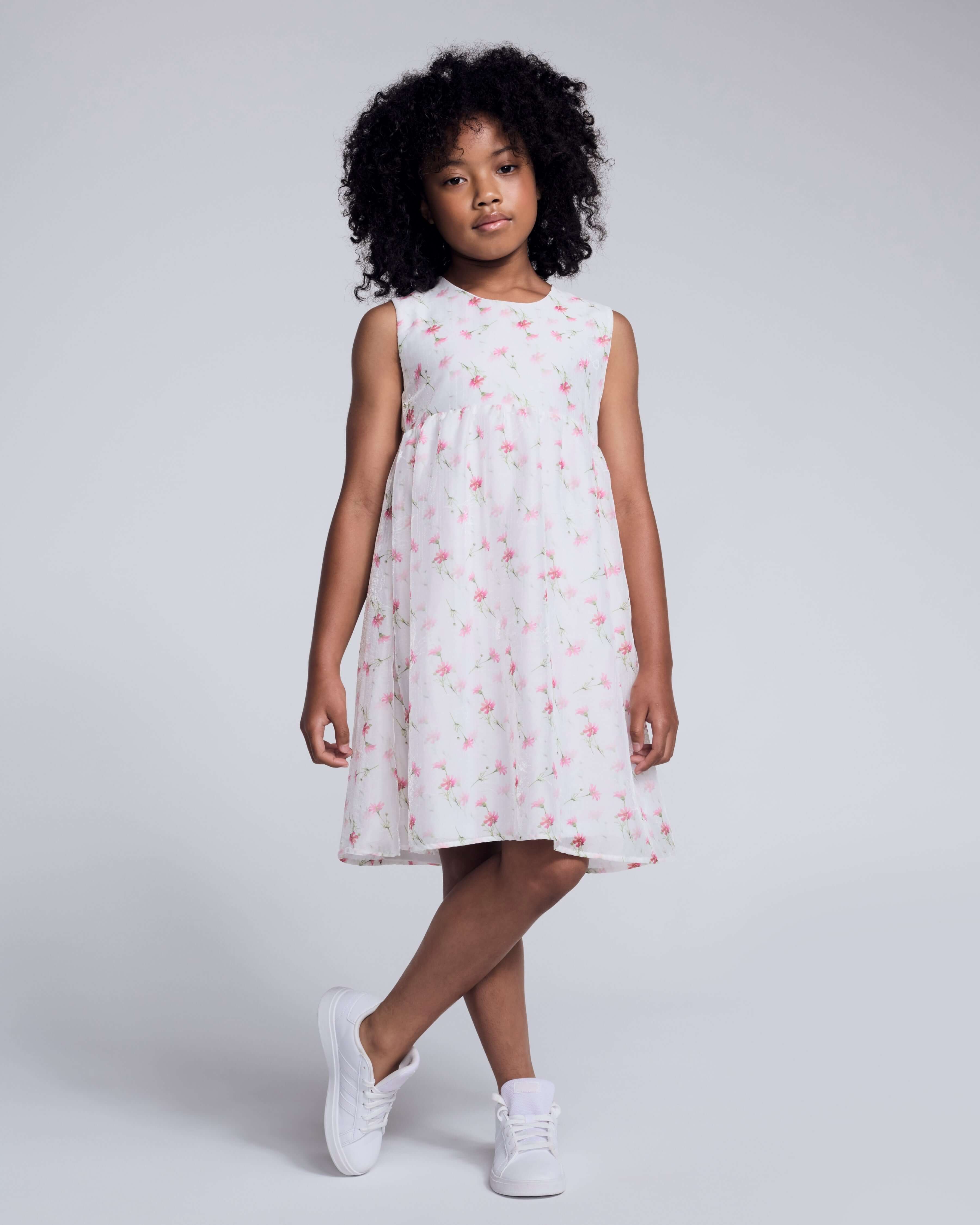 Image of White Rose Empire Dress