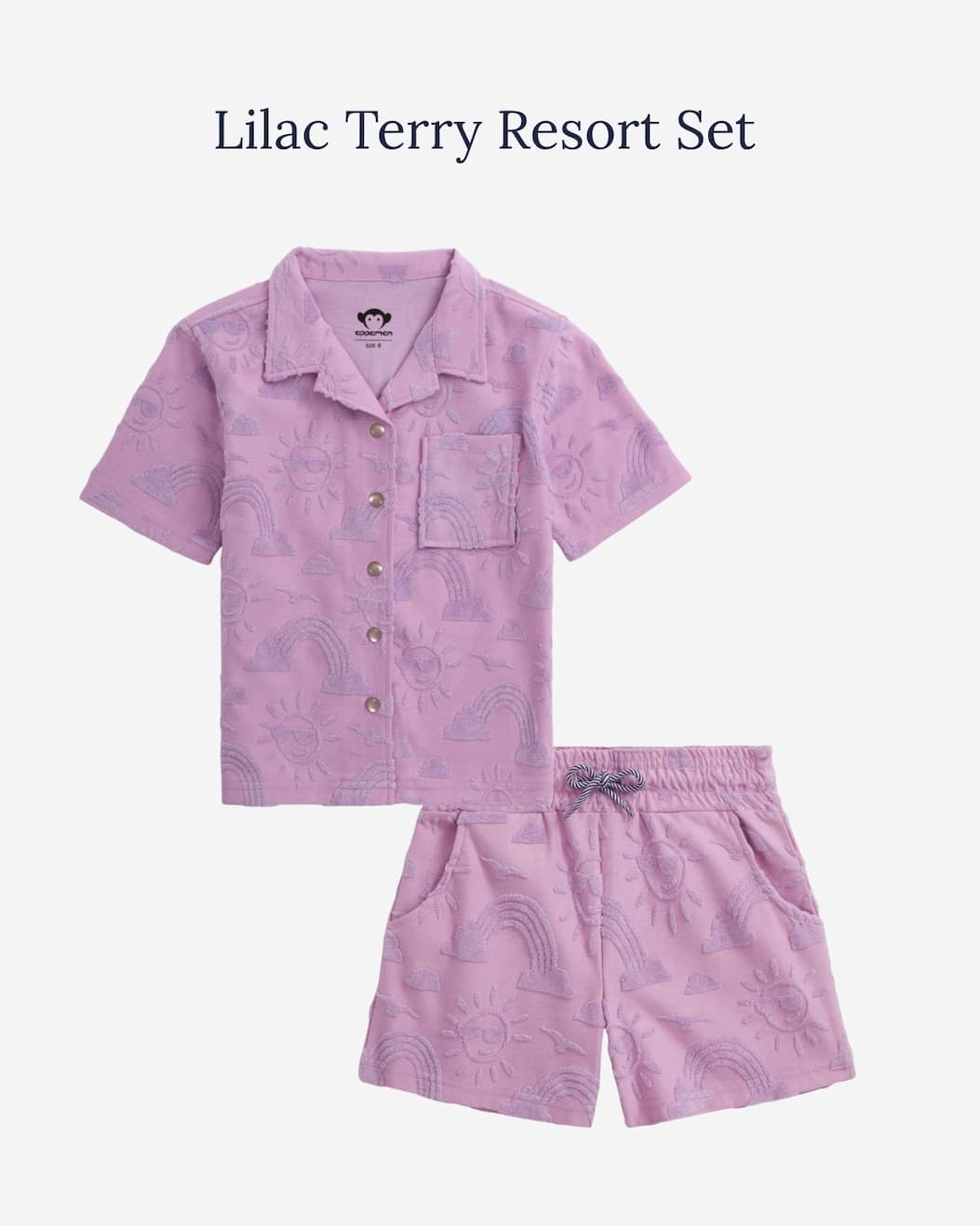 Girls Lilac terry resort set