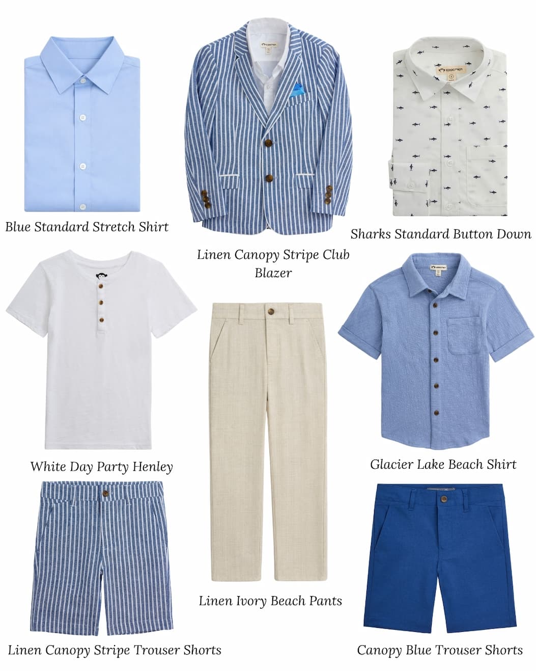 Boys Blue Dress Clothes 