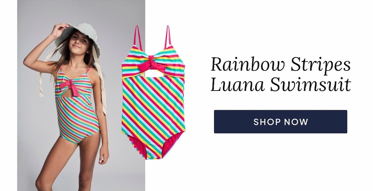 rainbow stripes luana swimsuit