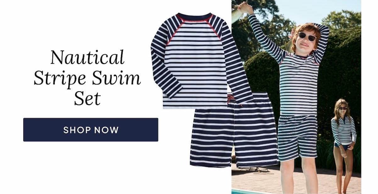 nautical stripe swim set