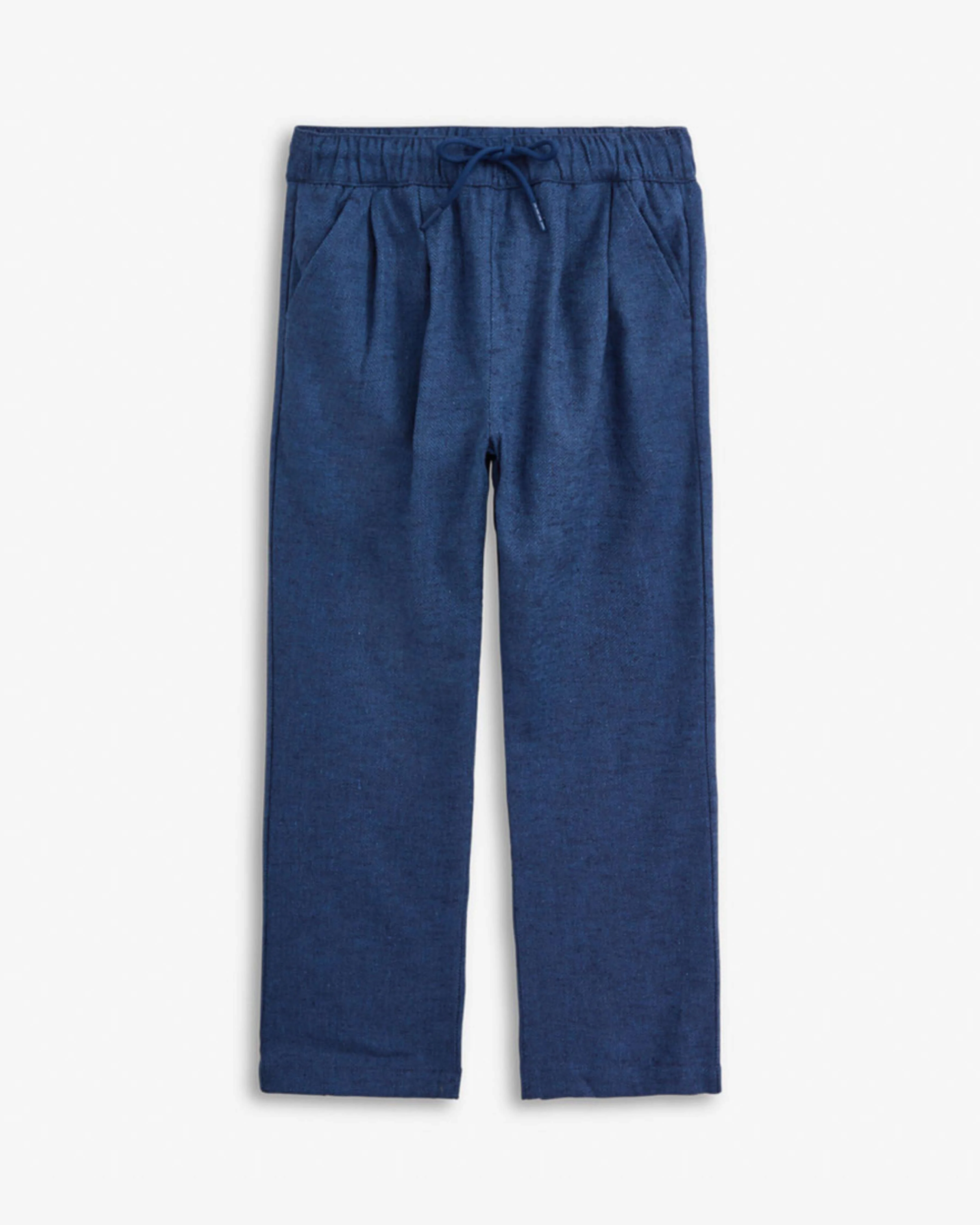 Image of Linen Navy Herringbone Resort Pants