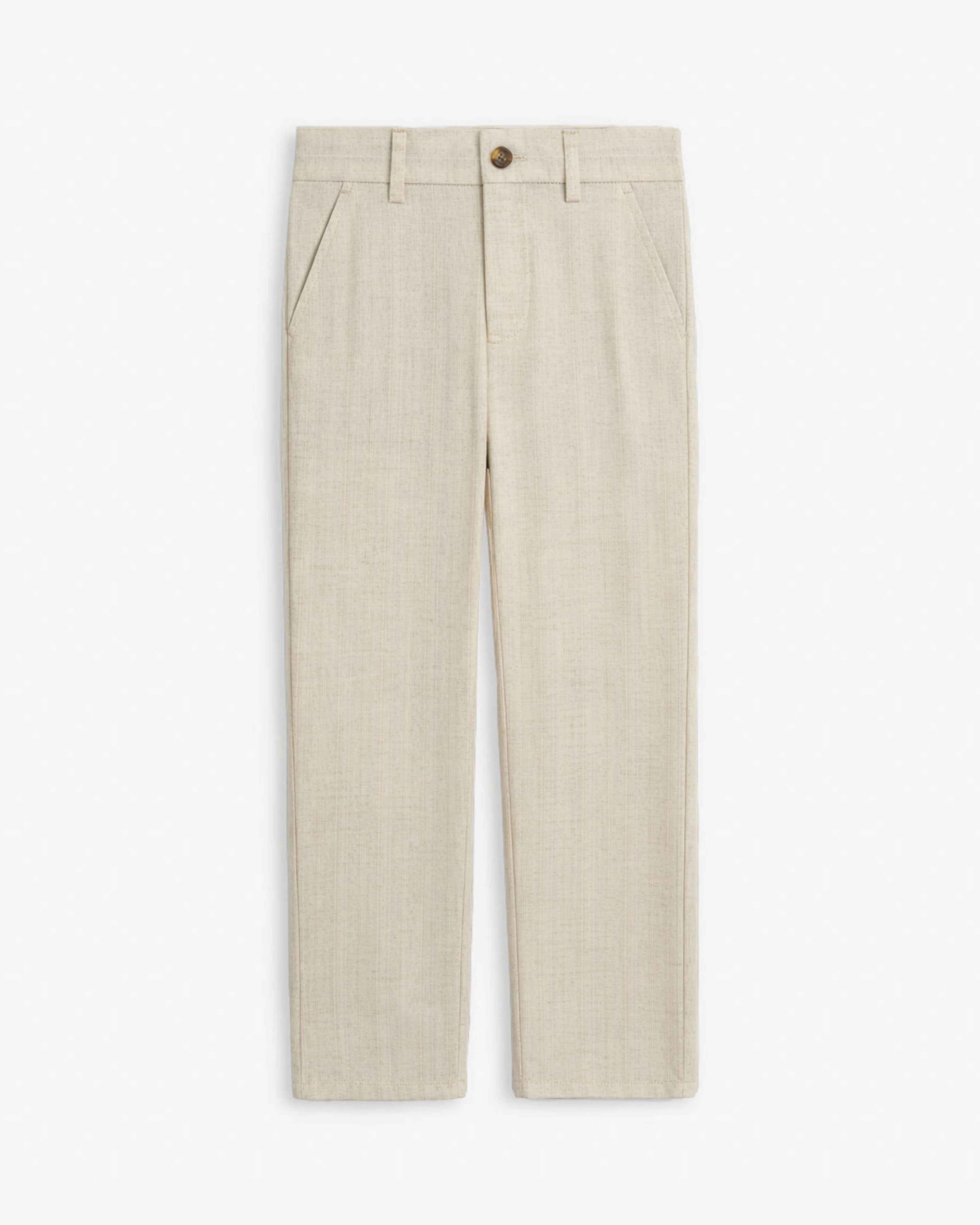 Image of Linen Ivory Beach Pants
