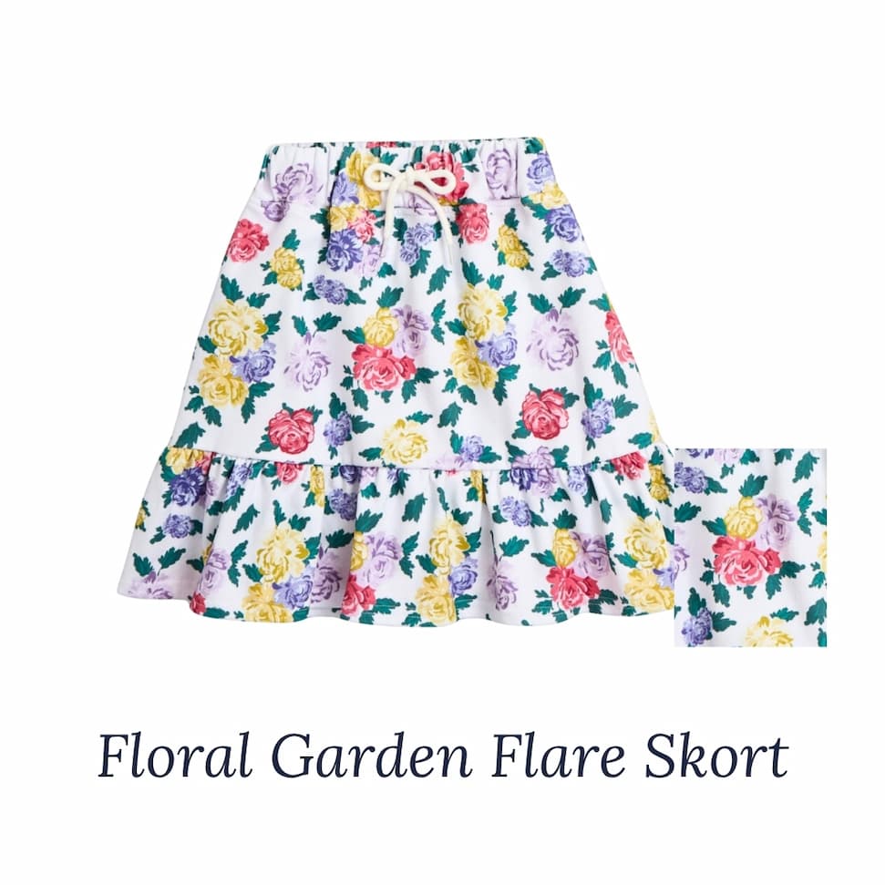 Floral Garden Flare Skort