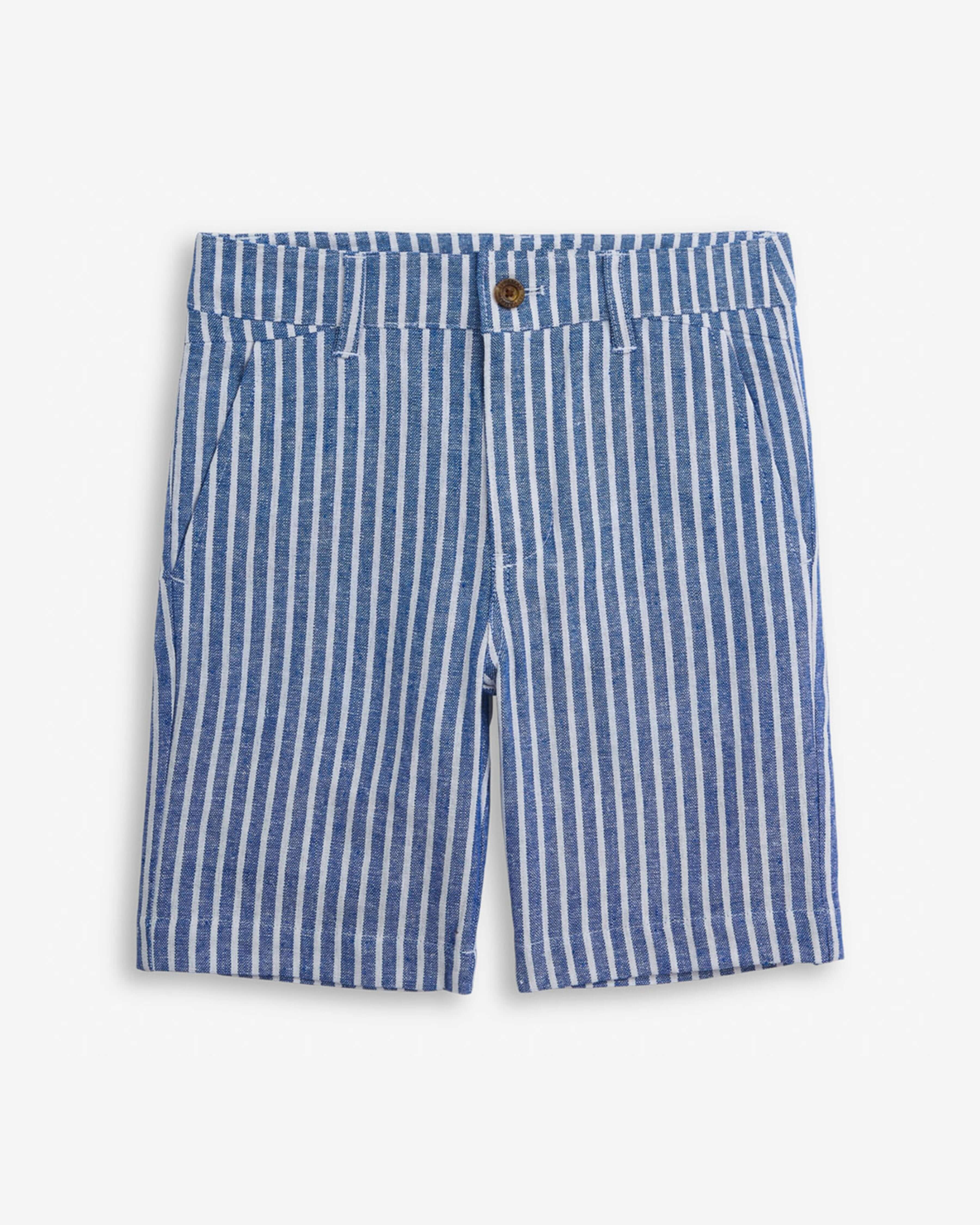 Image of Linen Canopy Stripe Trouser Shorts