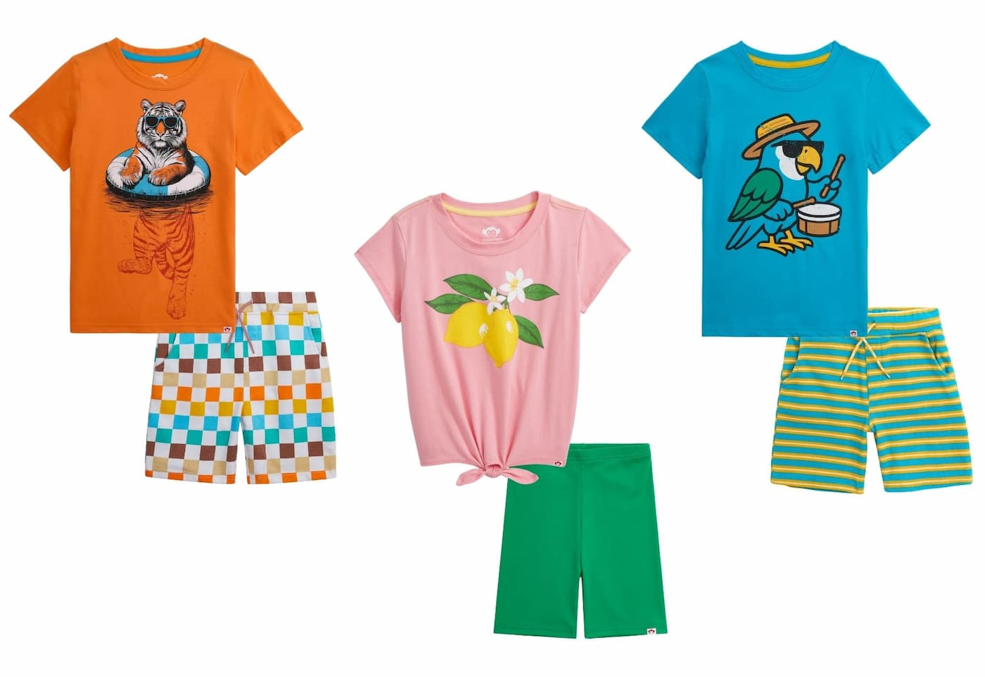 Layout of kids summer camp outfits