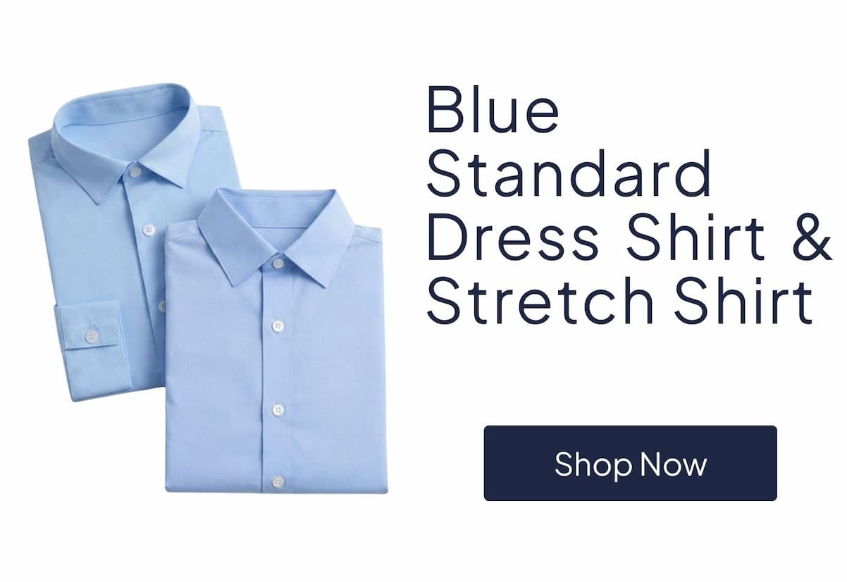 Blue Standard Dress Shirt & Stretch Shirt 