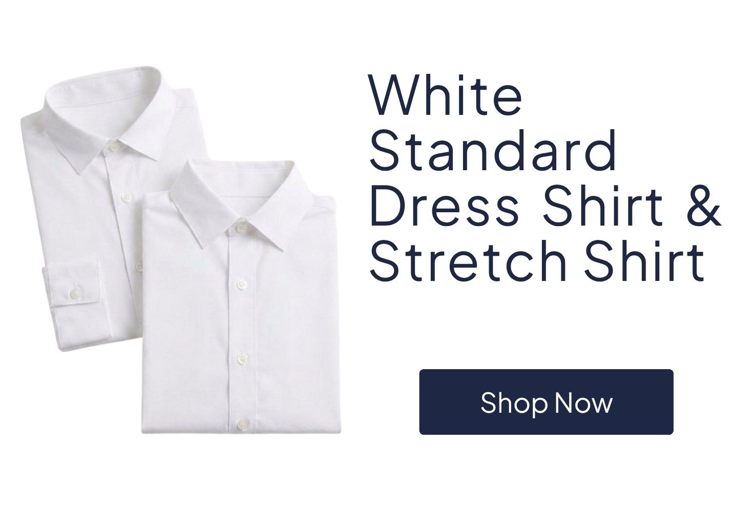 White Standard Dress Shirt & Stretch Shirt 