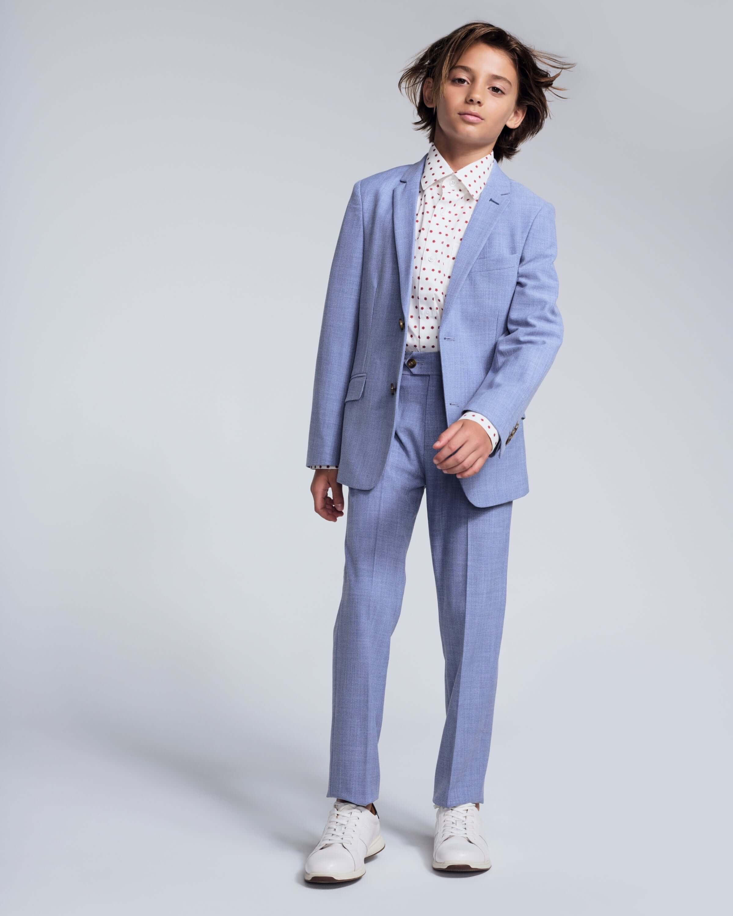 Image of Pacific Blue Stretchy Mod Suit